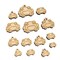 Unamused and Grumpy Frog Mini Wood Shape Charms Jewelry DIY Craft
